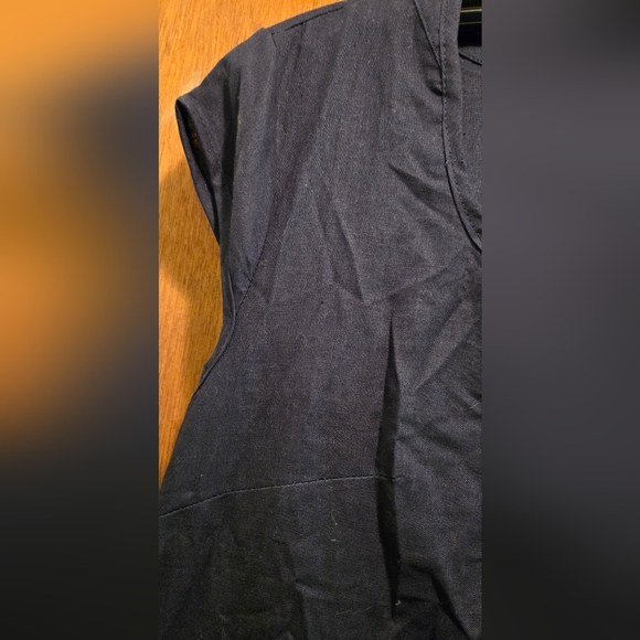 Kids Navy Blue Dress with Tree Forest Print SzL - Picture 6 of 9